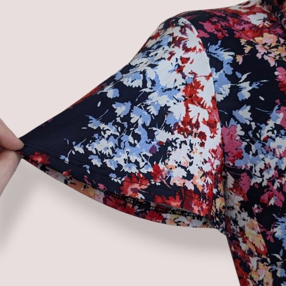 🍁V. Marallis Collection Floral Stretch Top - Picture 4 of 8